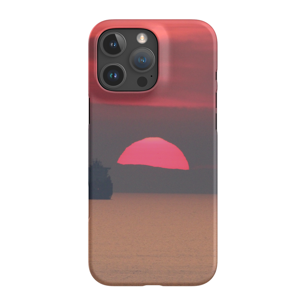 Premium cell phone case featuring a sunset over Corsica's Mediterranean coast by Sam Gilliss Visual Arts.