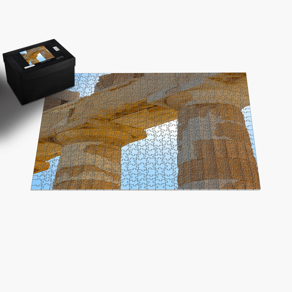 Sam Gilliss Visual Arts puzzle featuring the Parthenon at the Acropolis in Athens Greece, with 1000-piece fine art jigsaw puzzle.