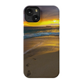 Hawaii-themed phone case featuring a Stormy Sunset at Makena Beach, Maui with vibrant colors and scenic ocean view by Sam Gilliss Visual Arts.