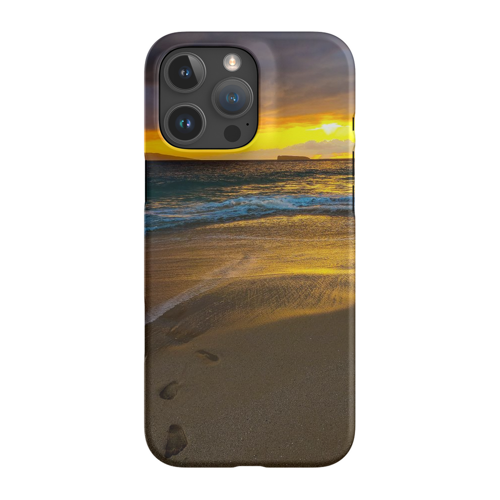 Hawaii cell phone case featuring a Stormy Sunset at Makena Beach, Maui with vibrant ocean and sky artwork by Sam Gilliss Visual Arts