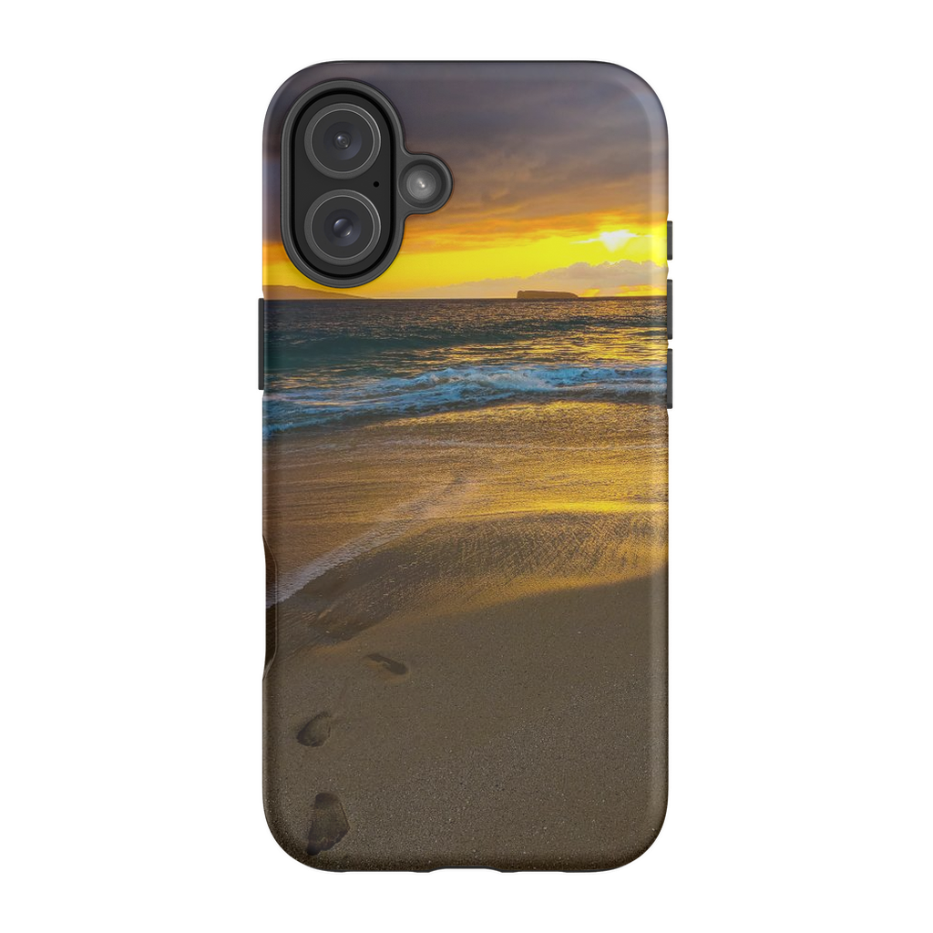 Hawaii cell phone case featuring Stormy Sunset at Makena Beach, Maui artwork by Sam Gilliss Visual Arts.