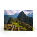 Tempered glass cutting board and elegant placemat featuring Machu Picchu, Peru, with Incan Empire-inspired design by Sam Gilliss Visual Arts