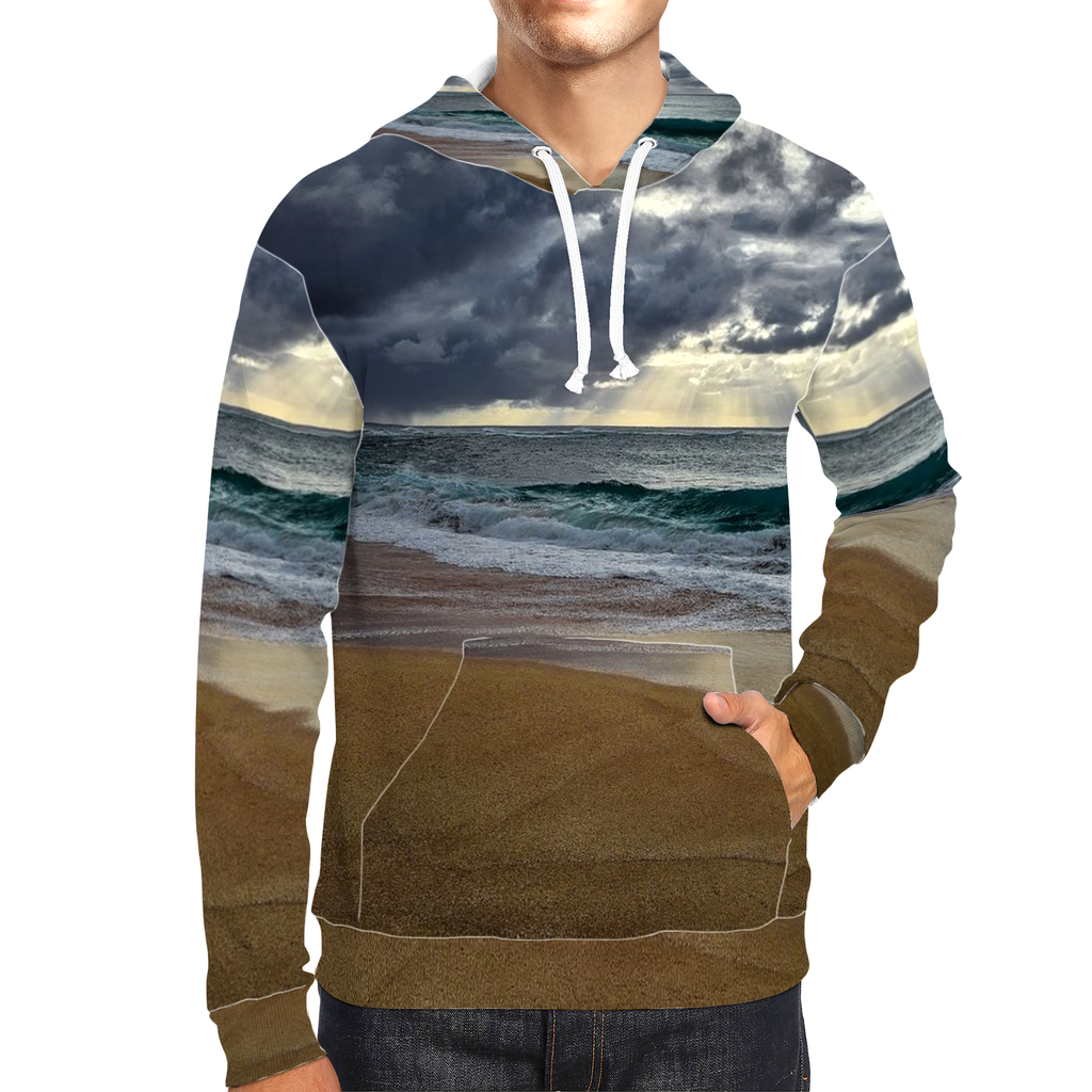 Sam Gilliss Visual Arts North Shore Oahu premium hoodie featuring vibrant all-over print and a soft, classic fit.