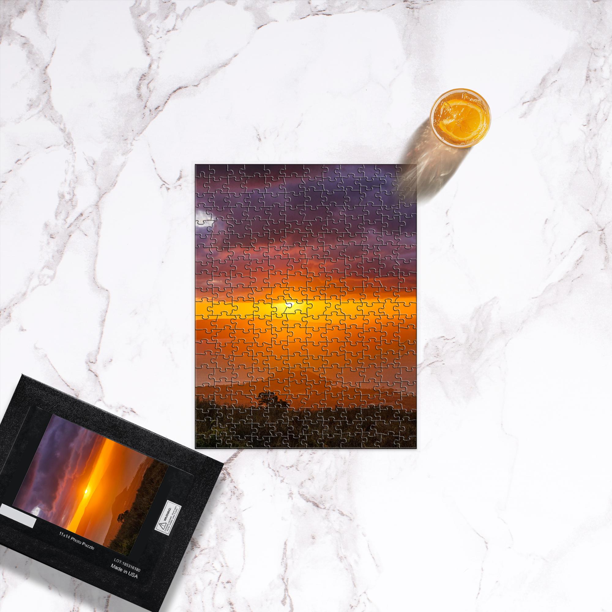 Sam Gilliss Hawaiian Sunset Ocean puzzle, colorful 100-1000 piece jigsaw puzzle featuring a vibrant ocean sunset scene.